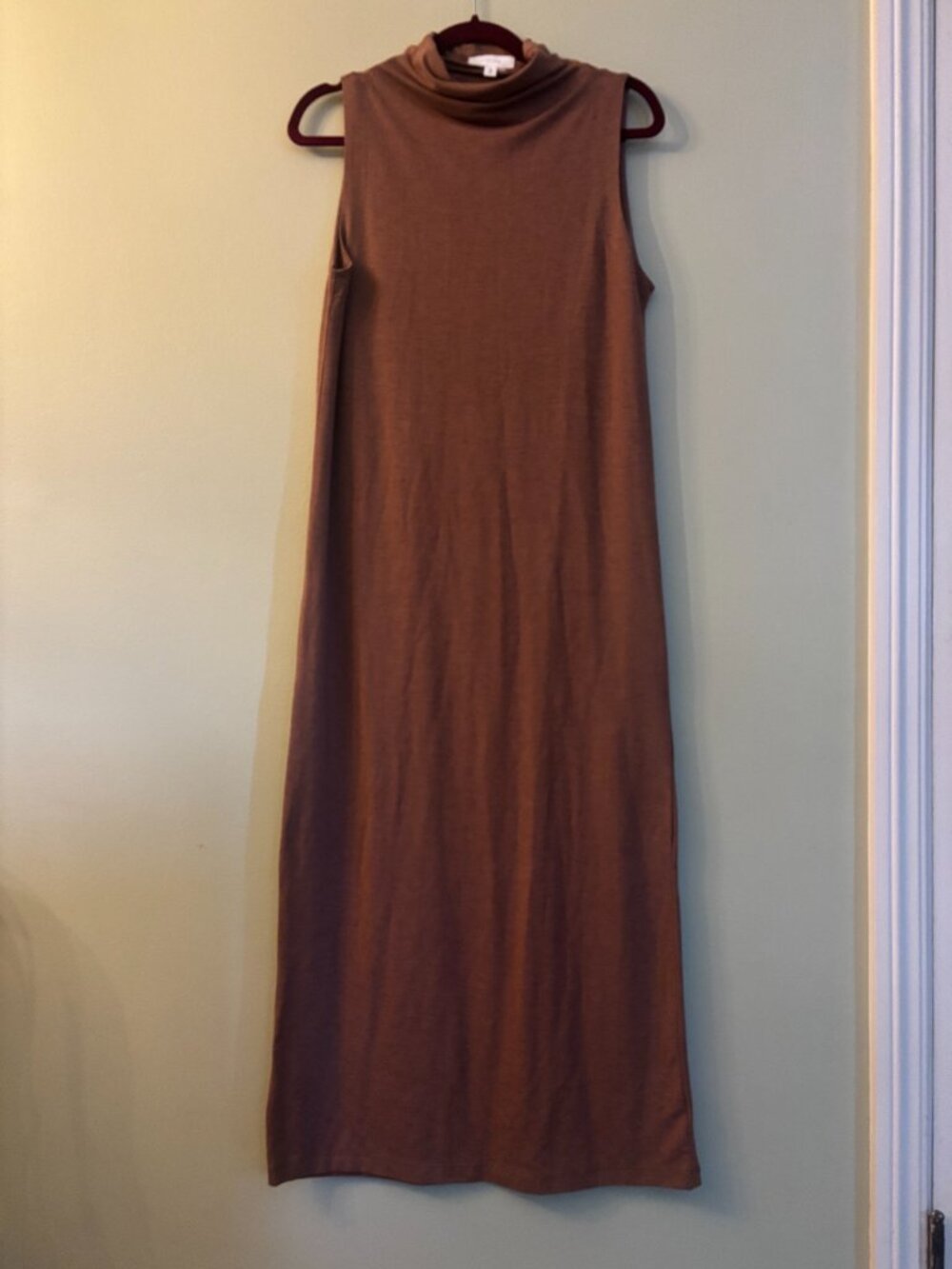 All : Row Brown Sleeveless Mock Neck Maxi Dress, Size M, Like New